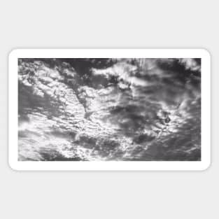 Black And White Clouds - Aesthetic Background Sticker